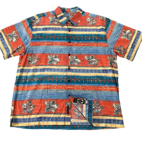 Territory Ahead Shirt Mens XL Floral Hawaiian Short Sleeve - Picture 1 of 10